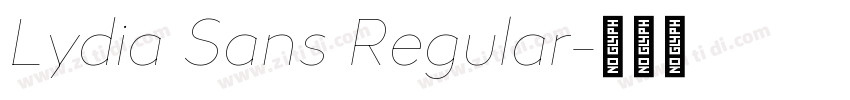 Lydia Sans Regular字体转换